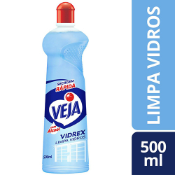 veja limpa vidros vidrex tradicional com alcool 500ml