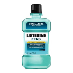 anti septico bucal listerine zero alcool menta suave 250ml