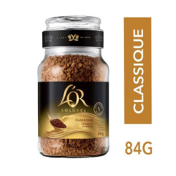 cafe soluvel l`or 84g vidro classique