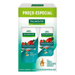 shampoo + condicionador palmolive nat 350ml boom de hidratacao