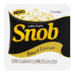 guardanapo snob folha dupla 23,5cm x 23,5 50 unids