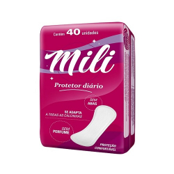 absorvente mili c/40 protetor diario