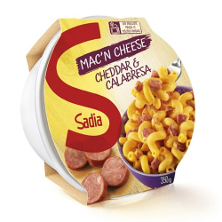 mac`n cheese cheddar & calabresa sadia pote 300g