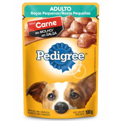pedigree adulto com pedacos de carne ao molho sache 100g