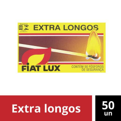 fosforos fiat lux extra longos 50 unids.