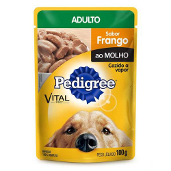 racao para caes pedigree vital pro adulto frango ao molho 100g
