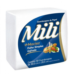 guardanapo mili 30x29,5 com 50 unidades