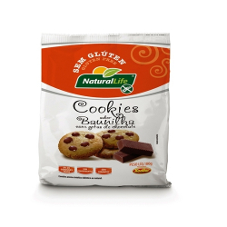 biscoito cookies natural life baunilha com gotas de chocolate 180gr