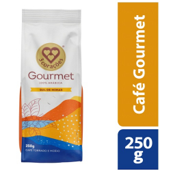 cafe torrado e moido gourmet sul de minas 3 coracoes pacote 250g