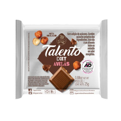chocolate garoto talento chocolate diet avelas sem adicao de acucar 25g