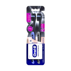 escova dental oral-b c/2 indicador black sensitive