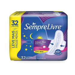 absorvente sempre livre 32un lv+pg- c/abas noturno