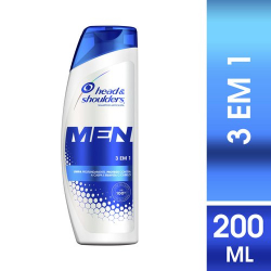 shampoo de cuidados com a raiz head & shoulders men 3em1 200ml