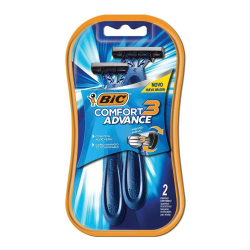 aparelho de barbear bic comfort 3 pele normal com 2 unid.