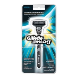 aparelho de barbear gillette mach 3 masculino com 01 unid.