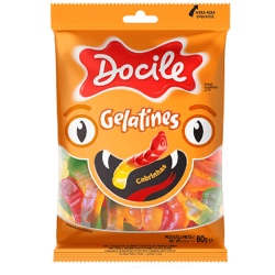 bala de gelatina docile 80g cobrinhas