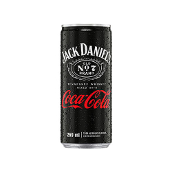 bebida coca cola 269ml com jack daniels lata