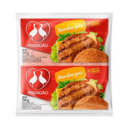 hamburger perdigao de carne bovina e de ave 56g