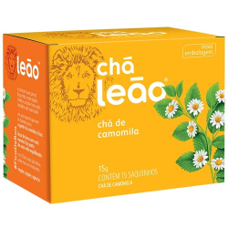 cha de camomila matte leao 15 sachet + lata
