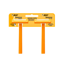 aparelho de barbear bic sensitive shaver com 02 unidades