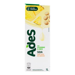 bebida a base de soja abacaxi ades caixa 1l