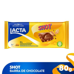chocolate barra lacta 80g shot