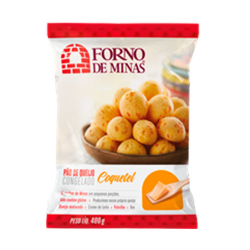 pao de queijo forno de minas coquetel congelado 400g
