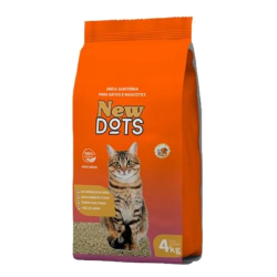 areia para gato 4kg new dots