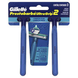 aparelho de barbear descartavel gillette prestobarba ultragrip2 c/2 unidades