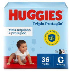 fralda huggies tripla protecao meguinha c/30 g