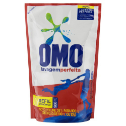 sabao liquido omo lavagem perfeita refil 900 ml