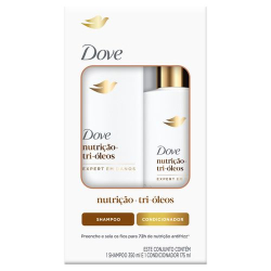 kit dove shampoo350ml+condicionador 175ml nutri tri oleos