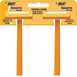 aparelho de barbear bic sensitive shaver com 02 unidades