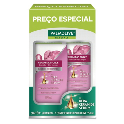 shampoo + condicionador palmolive nat 350ml ceramidas force