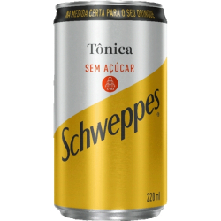 agua tonica schweppes 220ml sem acucar lata