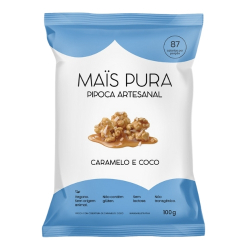 pipoca mais pura 100g caramelo e coco