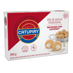 pao de queijo catupiry recheado com catupiry 390g