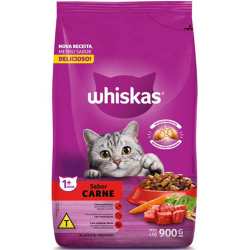 alimento para gatos whiskas adulto carne - 900g