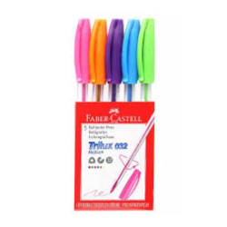 caneta faber trilux colors c/5 cores