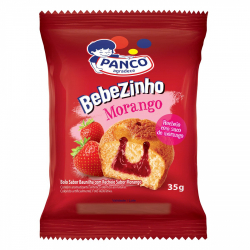 bolo baunilha recheio morango panco bebezinho pacote 35g