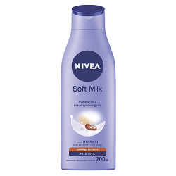 locao hidratante nivea soft milk pele seca 200ml