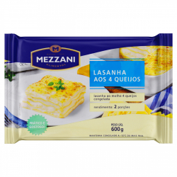 lasanha ao molho 4 queijos mezzani pacote 600g