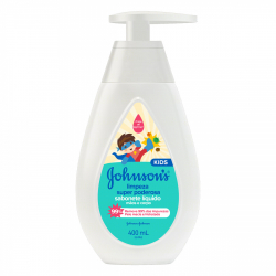 sabonete liquido limpeza super poderosa maos e corpo johnson`s kids frasco 400ml