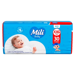 fralda mili baby mega c/30 xxg
