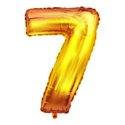 balao metalizado junco dourado 40cm n.7