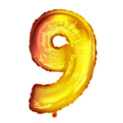 balao metalizado junco dourado 40cm n.9