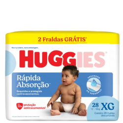 fralda huggies tripla protecao meguinha c/28 xg