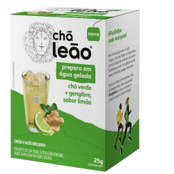 cha leao agua gelada fuze cha verde gengibre e limao 25gr