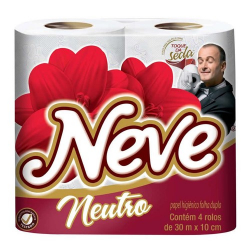 papel higienico neve neutro 30m com 4 unidades