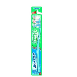 escova dental sorriso c/2 carvao